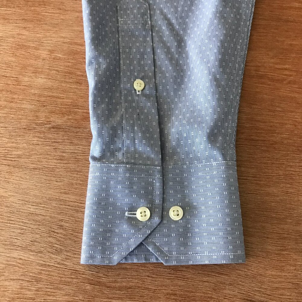 Brooks Brothers 1818 Regent Non Iron Dress Shirt Men 16-4/5 Gray Button Up 17020 - Picture 9 of 12